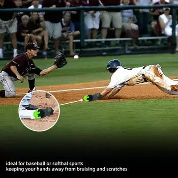 Бейсбольная скользящая перчатка для левой и правой руки, регулируемый компрессионный ремень для запястья, полная защита большого пальца руки, бейсбольная скользящая перчатка, спортивная защита красный