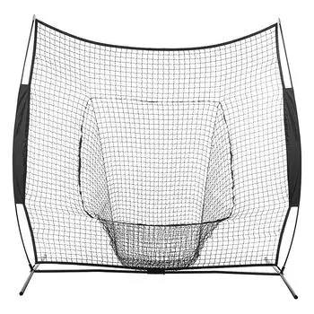 Бейсбольная тренировочная сетка Складные сетки для ватина и подачи Отскок для ударов на заднем дворе Отскакивающая сетка чёрный