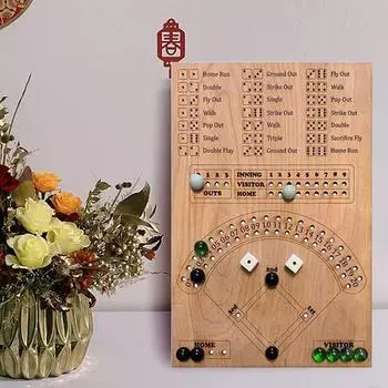Бейсбольные кости настольная игра деревянные кости и шарики настольная игра веселая бейсбольная настольная игра с кубиками для детей взрослых подарок коричневый