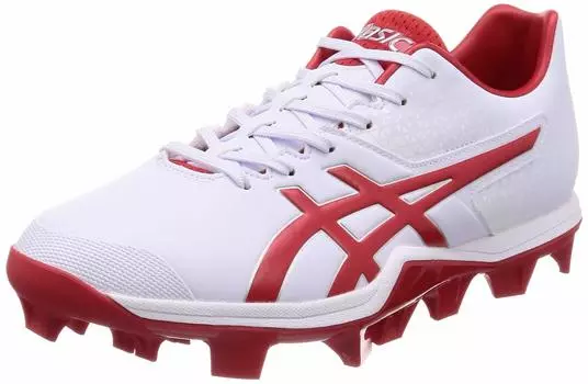 Бейсбольные кроссовки JAPAN SPEED см 2E [Asics] Белый/Красный 27.5