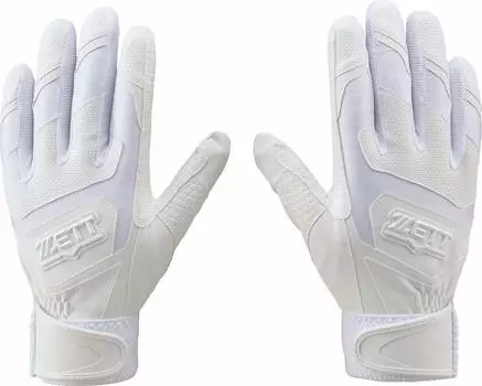 Бейсбольные перчатки ZETT для ударов, совместимые с перчатками для бейсбола средней школы, белые S BG919HS, Z, двуручные, правила, (1100), Размер, белый