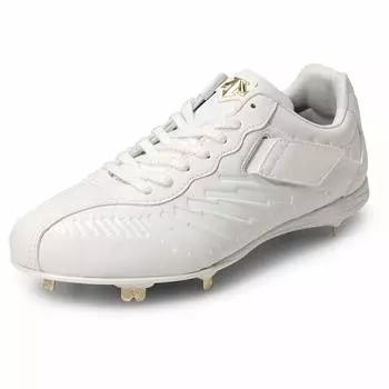 Бейсбольные шипы Descente, металлические крепления, белый пояс Kounoe, белые шипы, совместимые с бейсбольными мячами для старшей школы DB1PJA00WH - 25,5 см белый