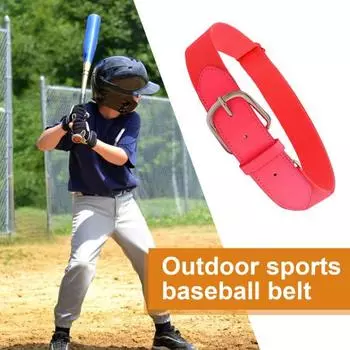 Бейсбольный ремень с регулируемыми отверстиями, эластичный дизайн, для молодежи и взрослых, удобный эластичный ремень, пояс из искусственной кожи, спортивный аксессуар светло-фиолетовый