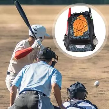 Бейсбольный рюкзак, водонепроницаемый нейлоновый рюкзак большой емкости с регулируемым ремнем, снаряжение для софтбола, сумка для переноски, спортивный тренировочный комплект для соревнований темно-синий