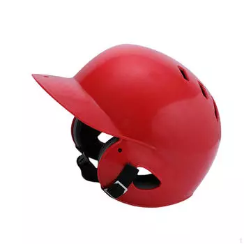 Бейсбольный шлем для отбивания для софтбола с двойной защитой ушей красный