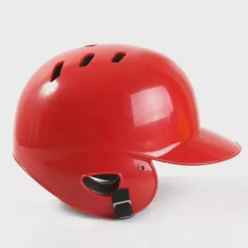 Бейсбольный шлем с двумя ушами и защитной маской красный