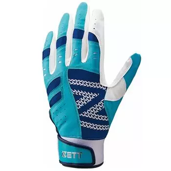 Бейсбол ZETT Limited Перчатки для отбивания Перчатки для отбивания общего назначения для обеих рук BG17012B ZETT Бейсбольные принадлежности Swallow Sports Бирюзовый x Темно-синий S