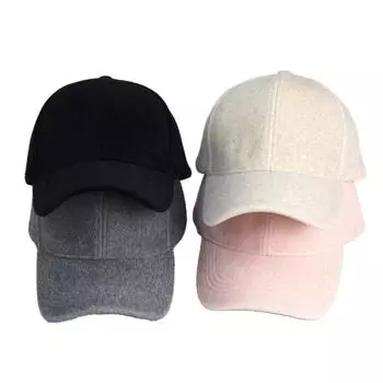 Бейсболка большого размера из искусственного меха норки с широкими полями, однотонная, с защитой от ультрафиолета, толстая плюшевая кепка с козырьком для мужчин L56-60cm розовый