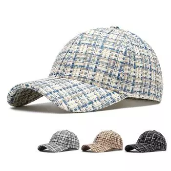 Бейсболка черно-белая клетчатая кепка для мужчин и женщин чёрный