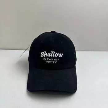 Бейсболка детская новая вышитая буква мягкий верх большой карниз для спорта на открытом воздухе весна и лето солнцезащитный козырек кепка женская M56-58cm чёрный