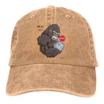 Бейсболка Diamond Hand Ape для мужчин WSB WallStreetBets Bitcoin Caps цвета для женщин Летние кепки Snapback Adjustable красный