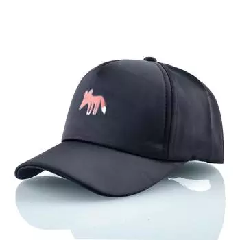 Бейсболка для мальчиков и девочек, милые шапки Snapback с лисой, детская сезонная весна-лето, уличная шляпа с регулируемым козырьком 3-5years белый
