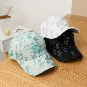 Бейсболка для маленьких мальчиков и девочек, детские регулируемые кепки унисекс, летняя уличная шапка, милые камуфляжные солнцезащитные кепки для детей от 2 до 5 лет