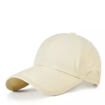 Бейсболка для мужчин и женщин, быстросохнущая шляпа от солнца, защита от мытья водой, уличный солнцезащитный козырек, нейлоновая кепка с утиным язычком Zi M56-58cm чёрный