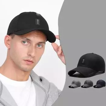 Бейсболка для мужчин среднего и пожилого возраста, кепка от солнца для занятий спортом на открытом воздухе чёрный