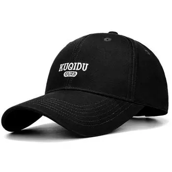 Бейсболка для пары с вышивкой «Большая голова», уличная студенческая кепка от солнца чёрный