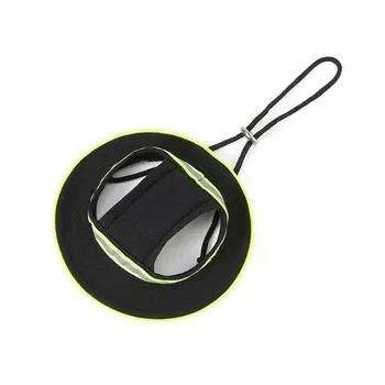 Бейсболка для собак, светоотражающая шляпа-ведро для домашних животных с отверстием для ушей, регулируемая шляпа для собак с завязкой, солнцезащитный козырек для щенков, кепка с защитой от ультрафиолета S чёрный