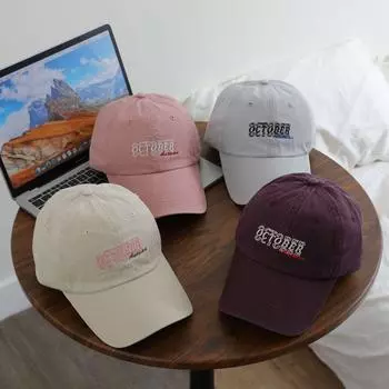 Бейсболка Dongdaemun женская 2025 новая модная универсальная шляпа от солнца мужская парная кепка с буквами алфавита прилив M56-58cm светло-серый