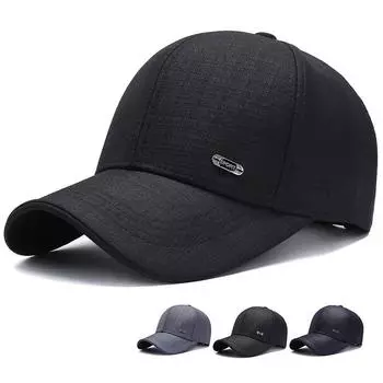 Бейсболка Four Seasons для мужчин среднего и пожилого возраста, солнцезащитная шляпа, шляпа для папы на открытом воздухе чёрный