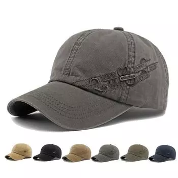 Бейсболка из хлопка для мужчин, уличное солнцезащитное кепка с вышивкой темно-синий