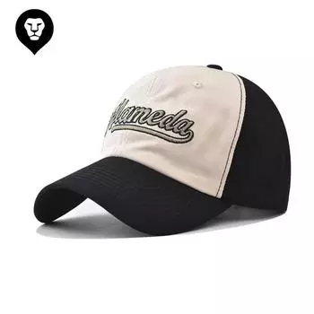 Бейсболка из хлопка с крупной вышивкой в тон мужская и женская, для активного отдыха, персонализированная трехмерная вышивка контрастного цвета Adjustable