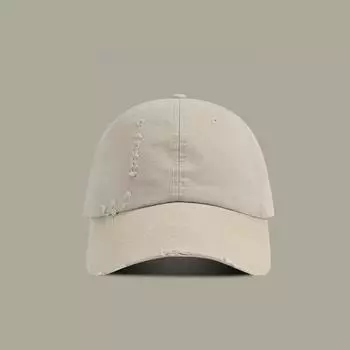 Бейсболка из хлопка в американском стиле с вышитыми буквами в минималистском стиле чёрный