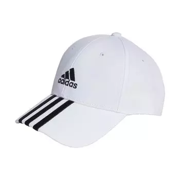 Бейсболка из хлопкового твила с тремя полосками DKH29 OSFX [Adidas] мужская белая/черная (II3509)