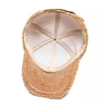 Бейсболка из искусственной овечьей шерсти для женщин и мужчин, осенне-зимние шапки, сохраняющие тепло, плюшевые бейсболки, кепка для папы с тентом от солнца A3