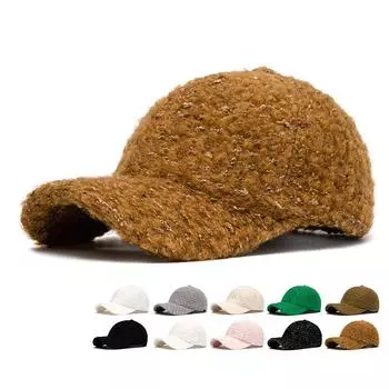 Бейсболка из овечьей шерсти, женская осенне-зимняя кепка, бархатная толстая, утепленная, теплая кепка чёрный