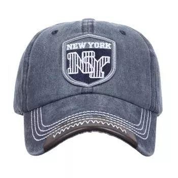 Бейсболка из весеннего хлопка с объемной вышивкой, старая потертая кепка Chicago чёрный