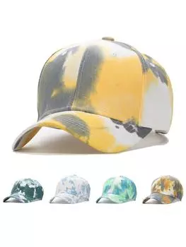 Бейсболка JMXD-Tie-dye с постепенным изменением цвета, мужская и женская цветная кепка, солнцезащитная шляпа, модная уличная шляпа Adjustable