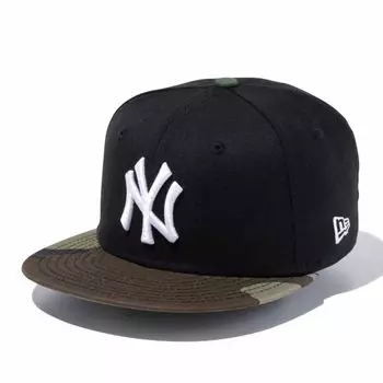 Бейсболка Молодежная 9FIFTY New York Yankees Детская NY [New Era] Черный/Лесной