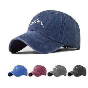 Бейсболка Mountain Range Mountain с вышивкой из стираного хлопка Snapback в стиле хип-хоп для мужчин красный