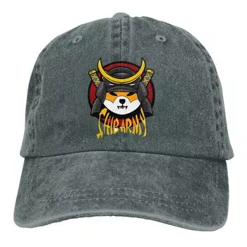 Бейсболка мужская Shib Coin Shiba смешные криптокепки цвета женские летние кепки Snapback Adjustable темно-синий