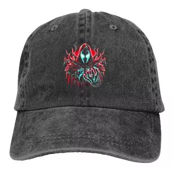 Бейсболка Neon Spawn Мужские шапки Женские козырьки Защита Snapback Spawn Comic Caps Adjustable чёрный