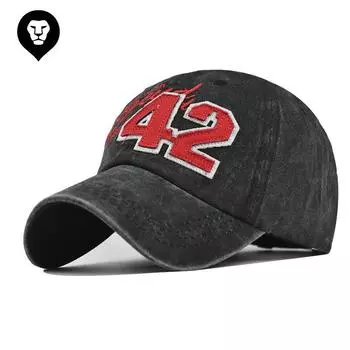 Бейсболка новая хлопковая 42 с вышитыми большими буквами, потертая и старая, кепка с козырьком, шляпа от солнца для улицы Adjustable