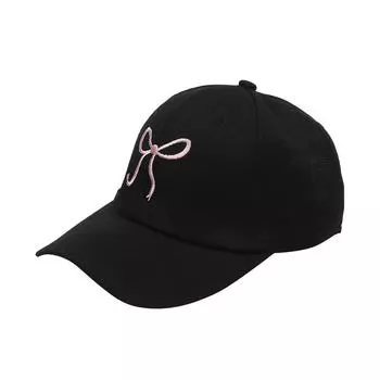 Бейсболка с бабочкой Женская бейсболка для большой головы Американская бейсболка с широкими полями Ретро тренд Вышивка Кепка с утиным язычком One size чёрный
