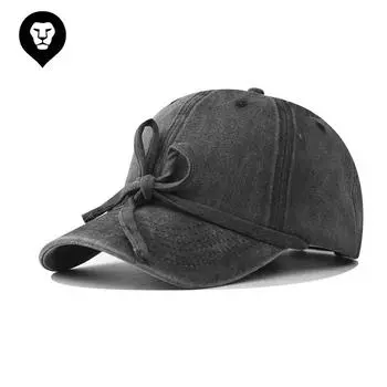 Бейсболка с бантом из хлопка, мужская и женская, персонализированная бейсболка с бантом для активного отдыха Adjustable