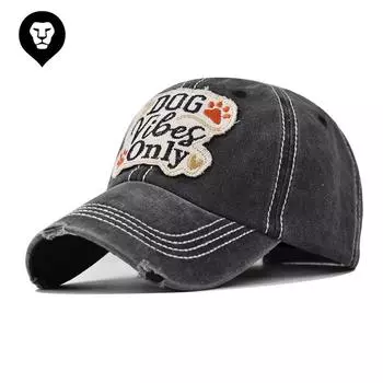 Бейсболка с большой вышивкой Cotton Vibes Кепка с надписью «День независимости» DOG Adjustable