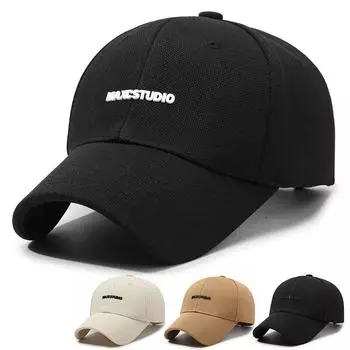 Бейсболка с буквами для мужчин и женщин, черная кепка чёрный