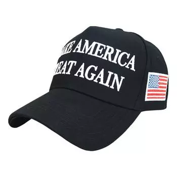 Бейсболка с флагом США Трампа 2024 года «Сделаем Америку снова великой» для женщин и мужчин (черный)
