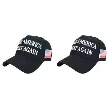 Бейсболка с флагом США Трампа 2024 года «Сделаем Америку снова великой» для женщин и мужчин (черный)