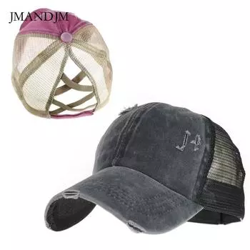 Бейсболка с хвостиком, кроссовки европейского и американского производства, новые шляпы, потертые джинсы и старые спортивные кепки для женщин