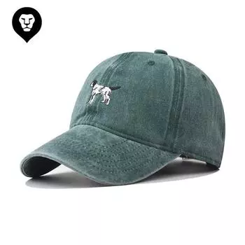 Бейсболка с изображением щенка из хлопка для мужчин и женщин на открытом воздухе с изображением мультяшного животного Adjustable