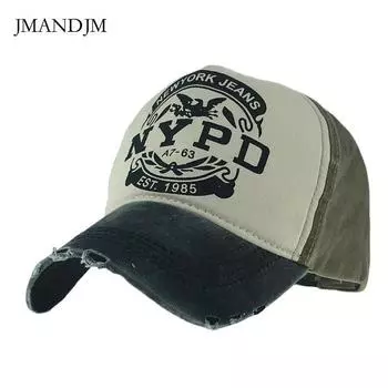 Бейсболка с козырьком Alphabet NYPD Outdoor, хлопковая полицейская кепка с козырьком озеро синий