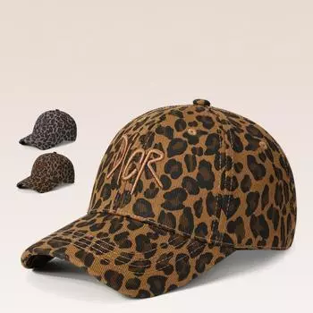 Бейсболка с леопардовым принтом, женская шляпа от солнца хаки