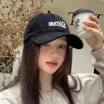 Бейсболка с мягким верхом и вышитыми маленькими буквами, женская, новая, модная, брендовая, для пары, повседневная, универсальная, мужская Adjustable