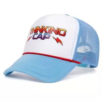 Бейсболка с надписью THINKING CAP, космический хлопок, дышащие солнцезащитные шляпы, модная небесно-голубая дорожная кепка, сетчатые кепки небесно-голубой