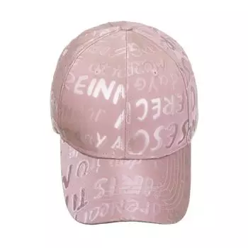 Бейсболка с нейтральным буквенным принтом для улицы, шляпа от солнца Adjustable розовый