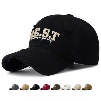 Бейсболка с отверстиями для мужчин и женщин с вышивкой букв, дорожная кепка Snapback, шляпа с солнцезащитным козырьком, шляпа для рыбалки, козырек чёрный